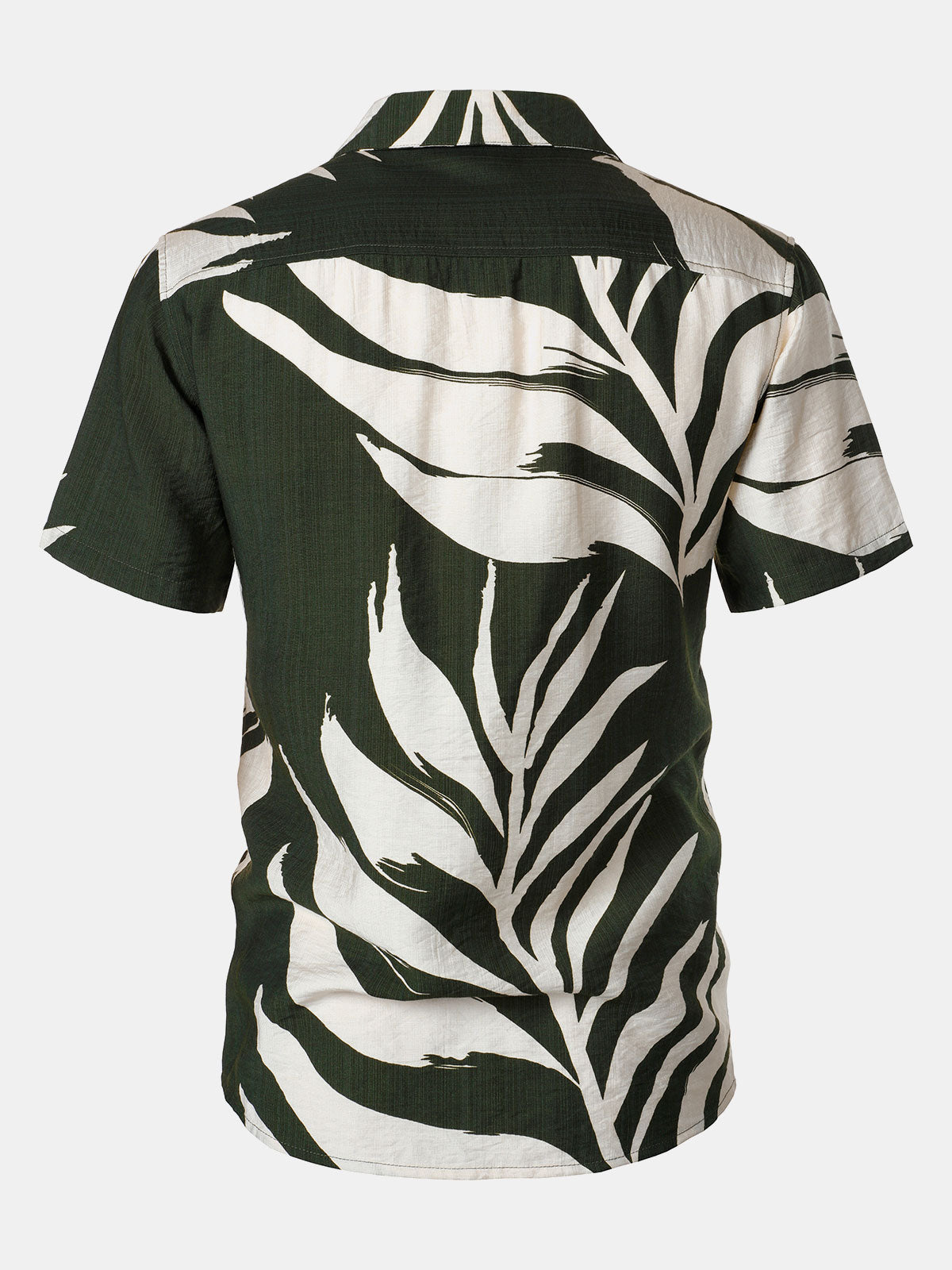 Chemise Homme Manches Courtes Vacances à Poche Imprimé Tropical
