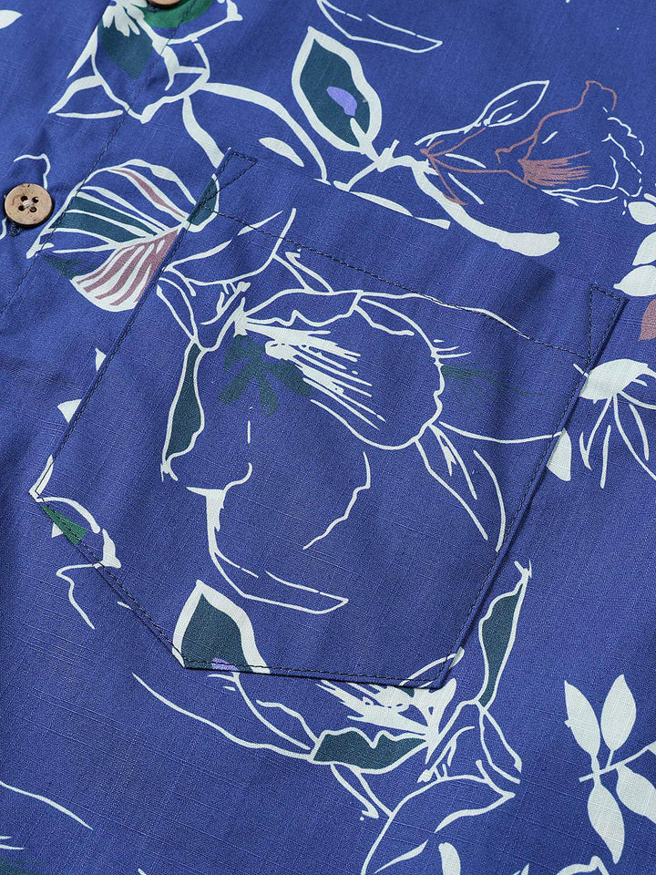 Chemise Homme Style Plage et Détente Tropicale en Coton à Manches Courtes