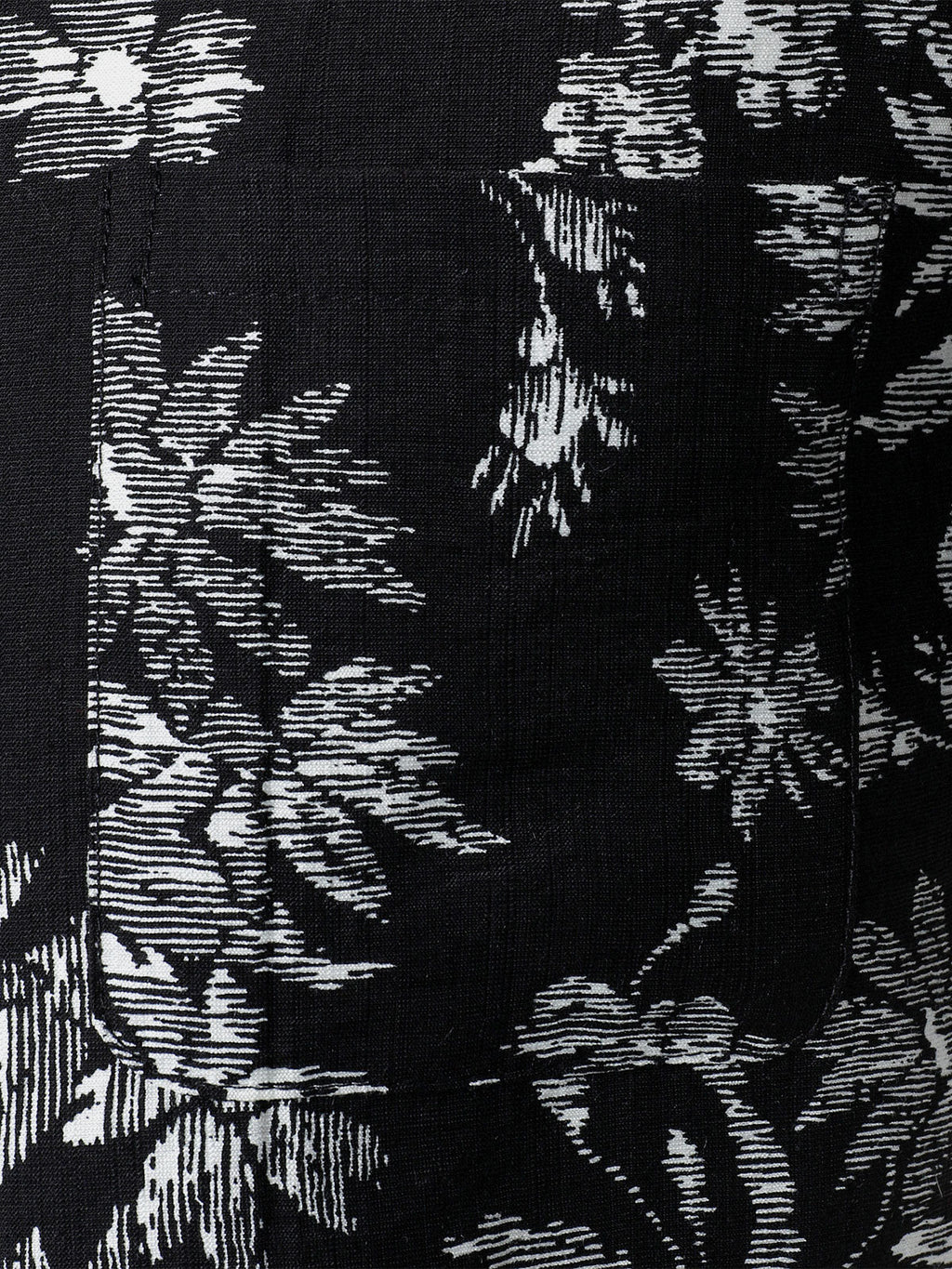 Chemise Hawaïenne Homme Noire à Imprimé Floral Tropical Décontractée