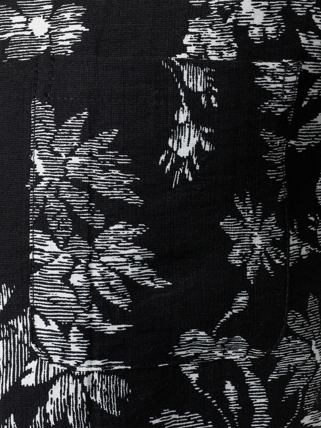 Chemise Hawaïenne Homme Noire à Imprimé Floral Tropical Décontractée