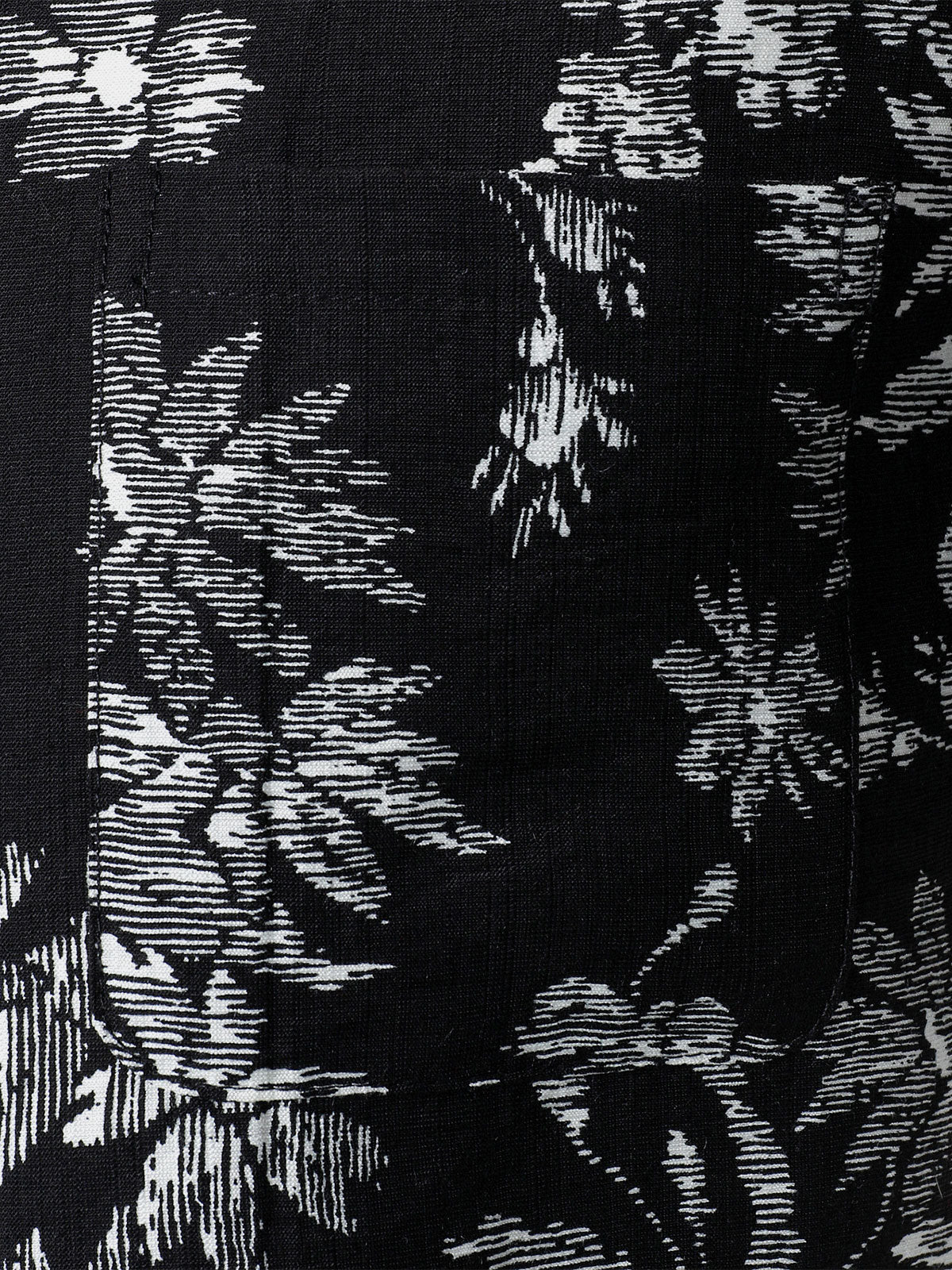 Chemise Hawaïenne Homme Noire à Imprimé Floral Tropical Décontractée