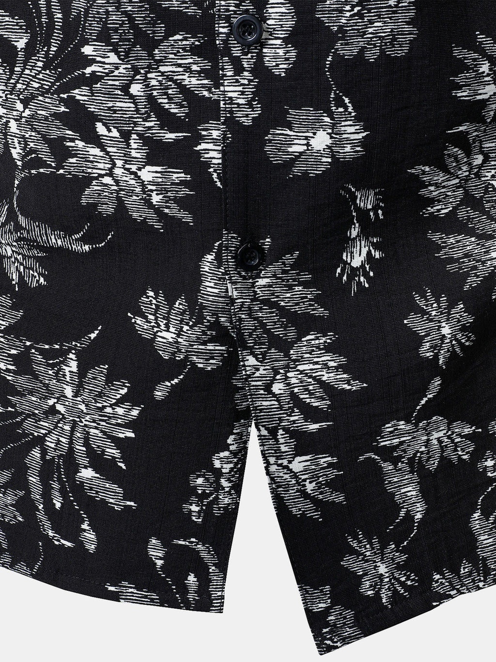 Chemise Hawaïenne Homme Noire à Imprimé Floral Tropical Décontractée