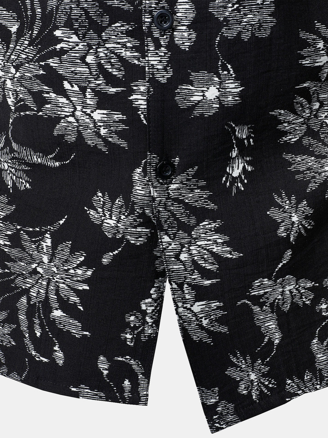 Chemise Hawaïenne Homme Noire à Imprimé Floral Tropical Décontractée