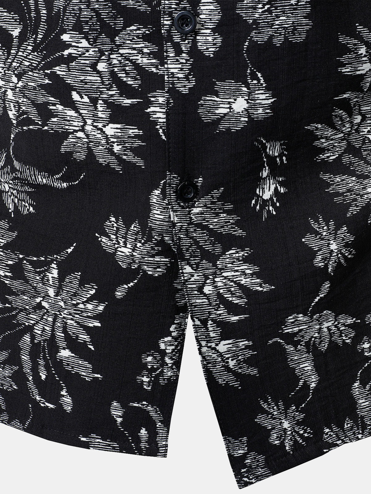 Chemise Hawaïenne Homme Noire à Imprimé Floral Tropical Décontractée