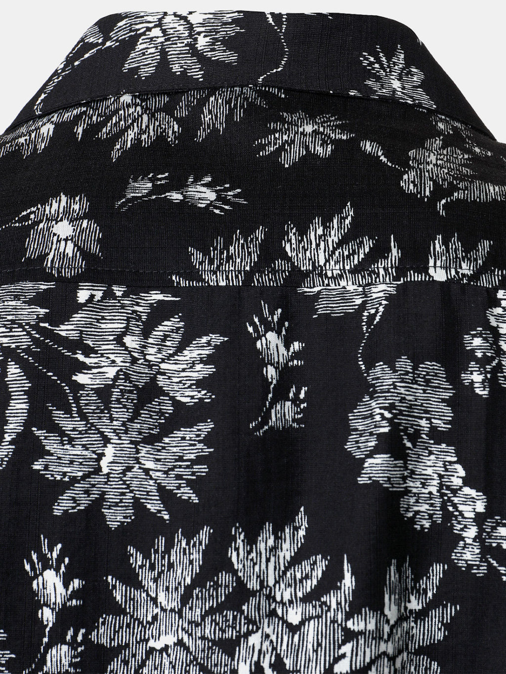 Chemise Hawaïenne Homme Noire à Imprimé Floral Tropical Décontractée