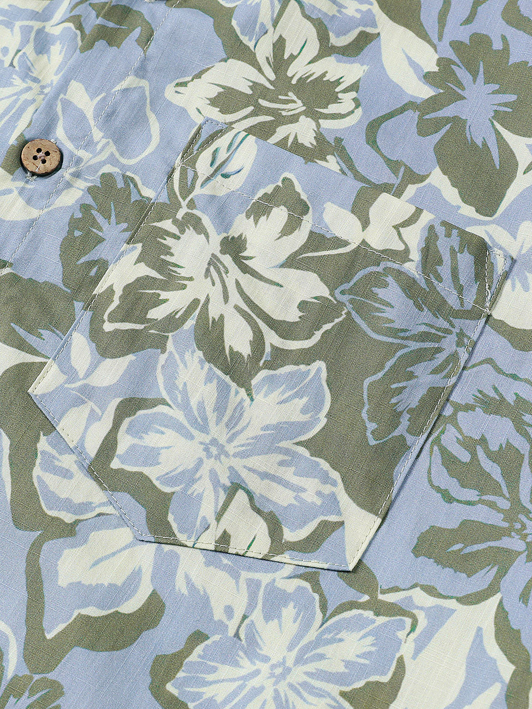 Chemise Homme à Imprimé Floral Hawaïen Décontractée d’Été Style Vacances Manches Courtes