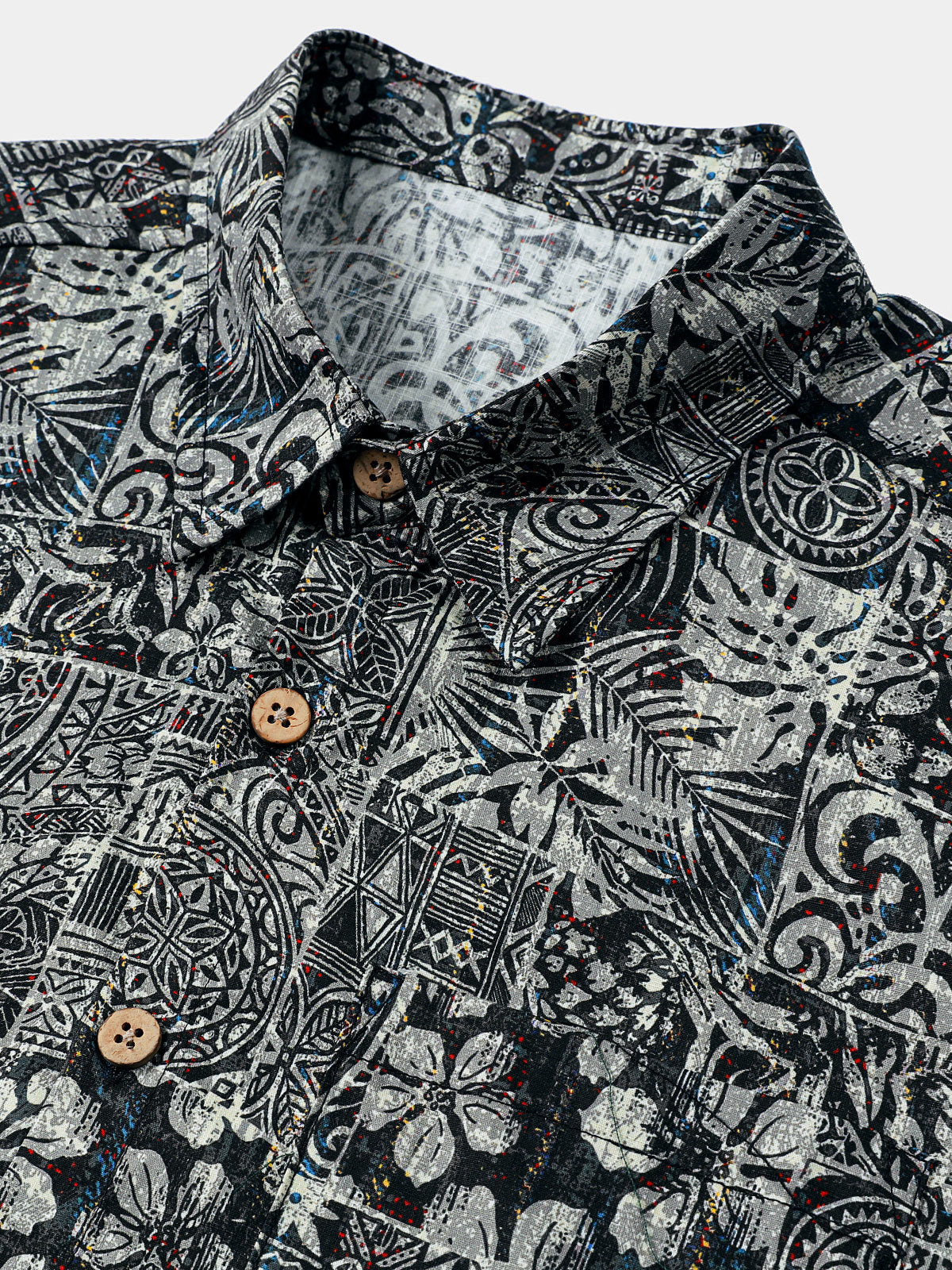 Chemise Homme à Motif Graphique Style Bohème Décontractée Manches Courtes
