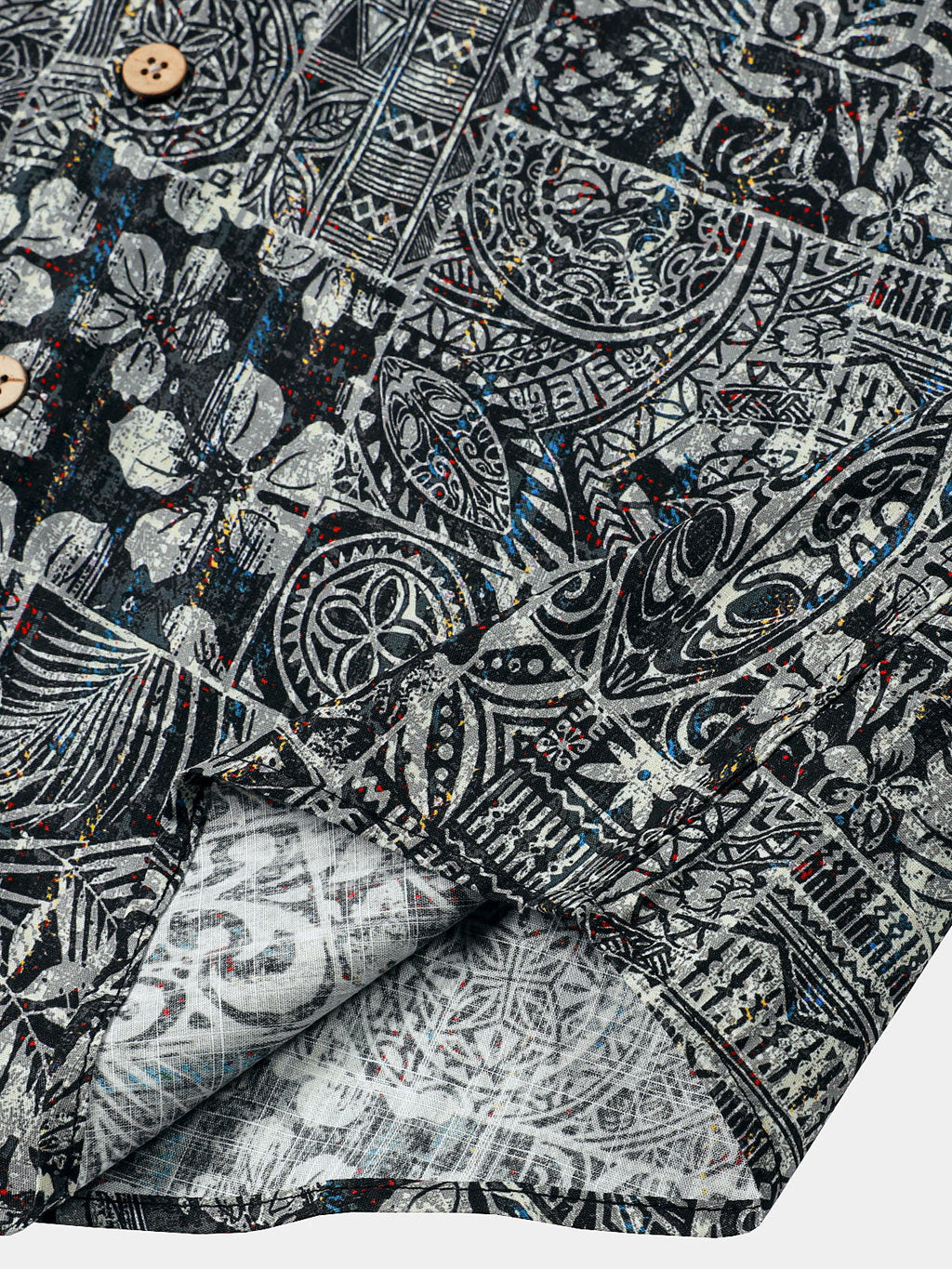 Chemise Homme à Motif Graphique Style Bohème Décontractée Manches Courtes