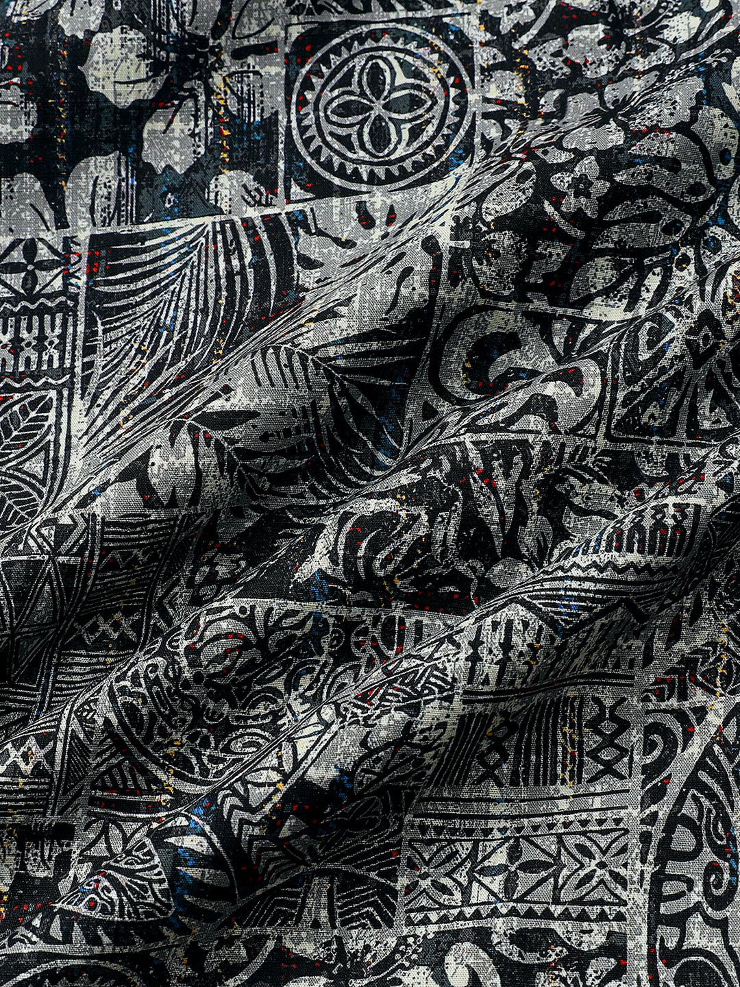 Chemise Homme à Motif Graphique Style Bohème Décontractée Manches Courtes