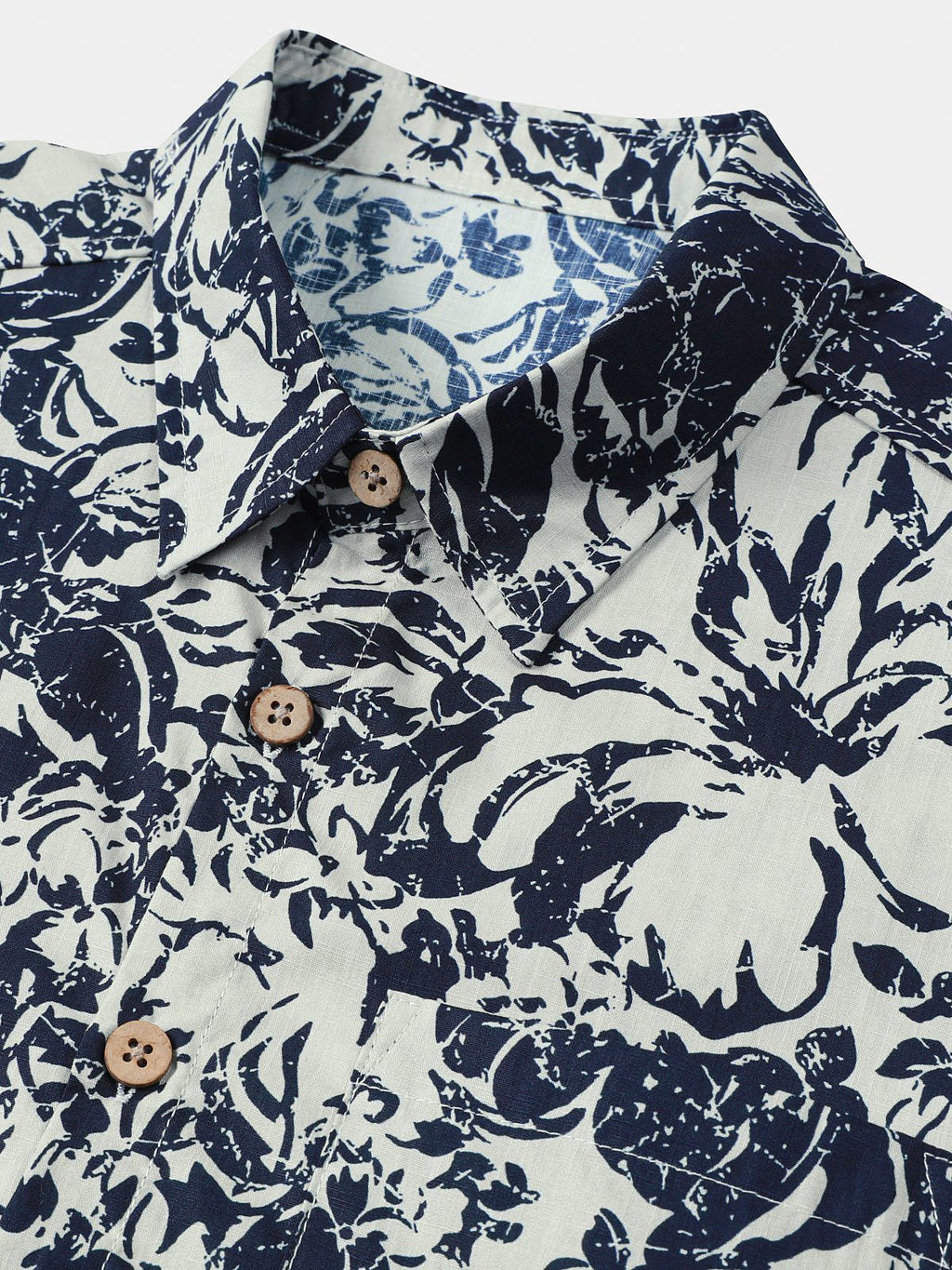 Chemise Homme en Coton Respirant Style Bord de Mer Vacances à Manches Courtes