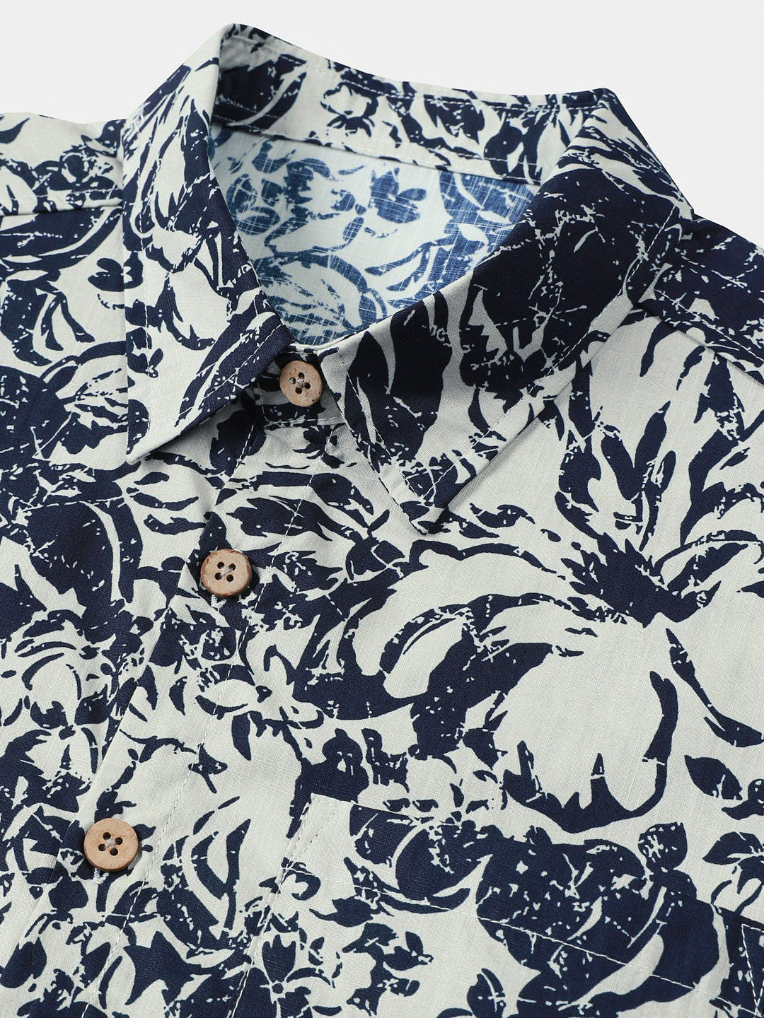 Chemise Homme en Coton Respirant Style Bord de Mer Vacances à Manches Courtes
