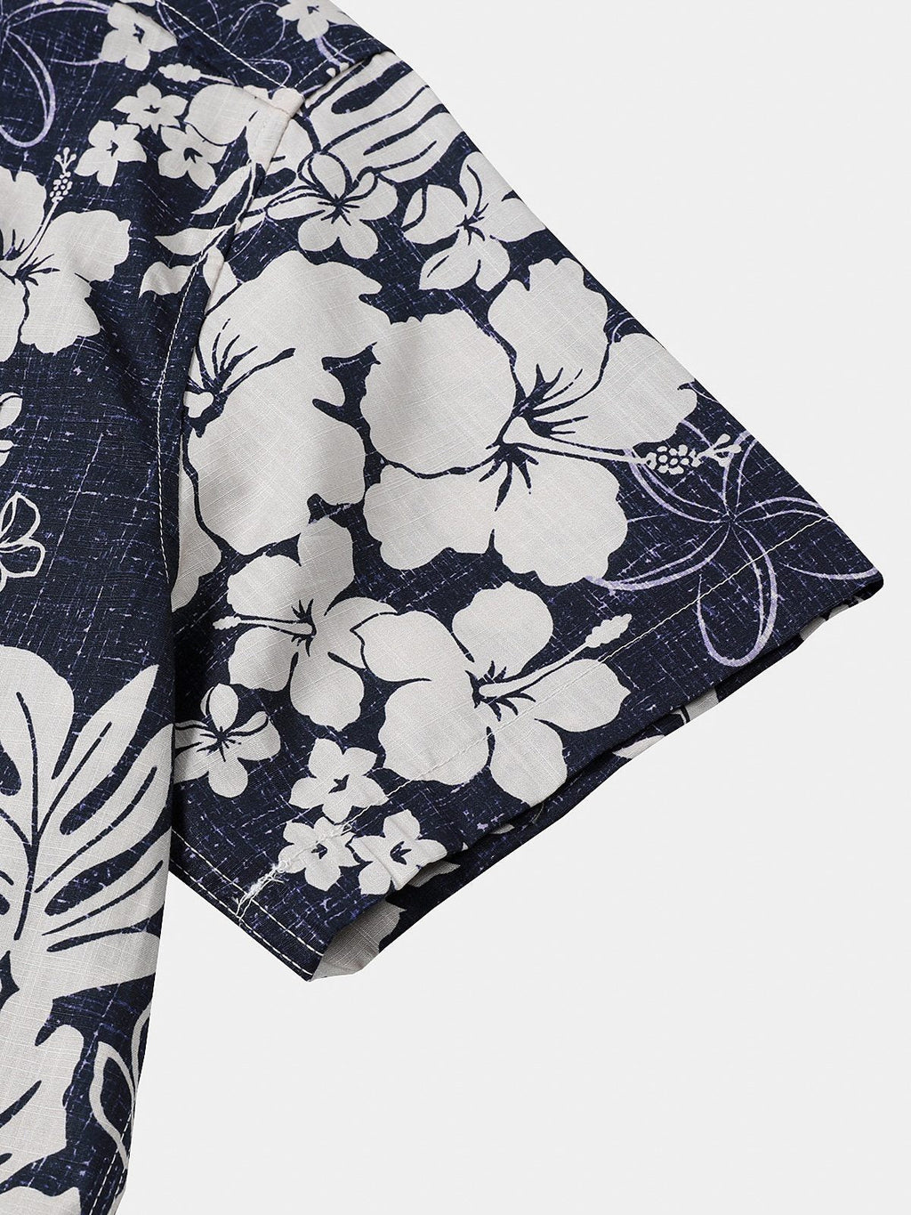 Chemise Homme Vintage à Manches Courtes en Coton Respirante Imprimé Fleurs Style Île et Vacances
