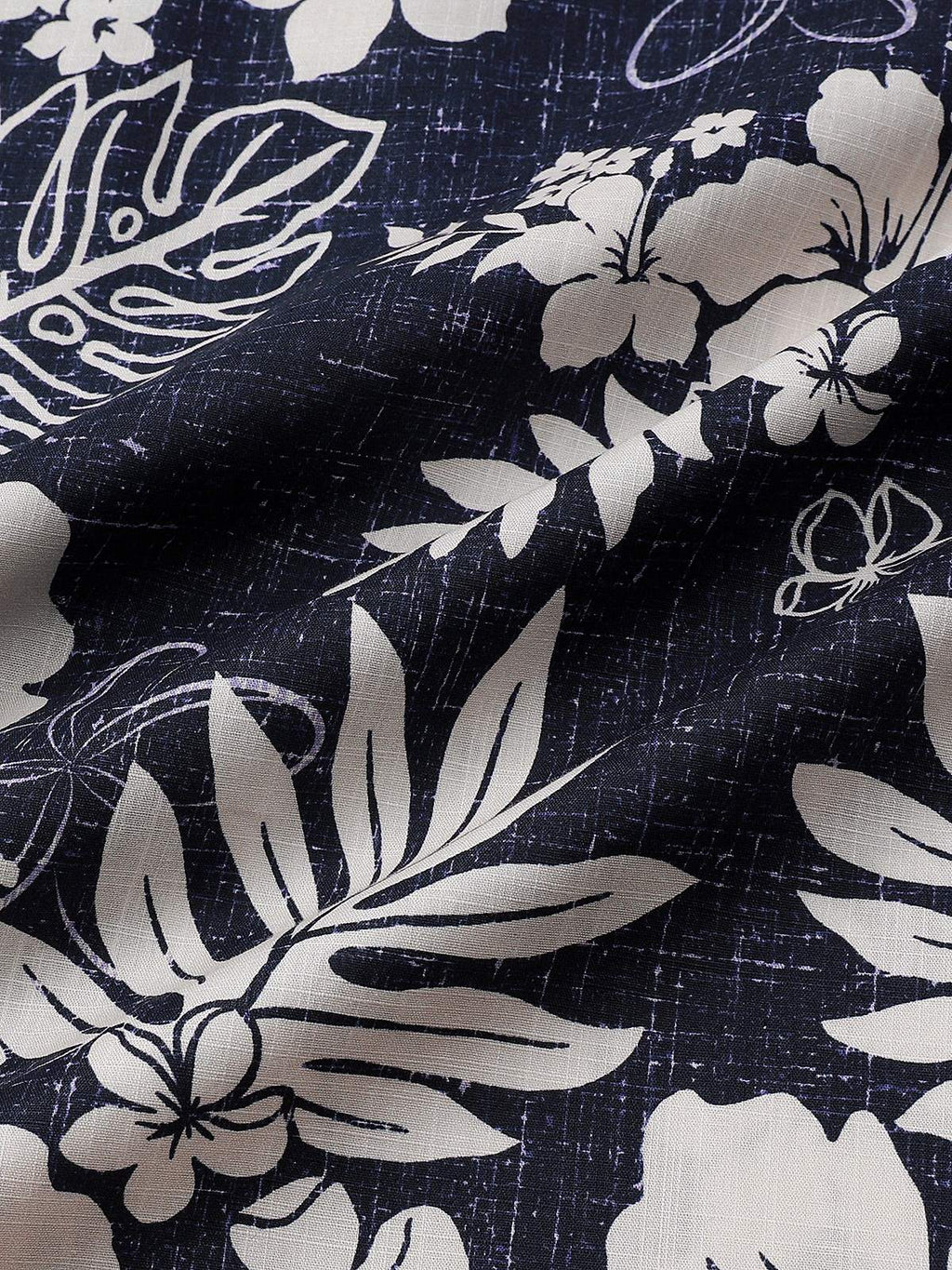 Chemise Vintage à Manches Courtes pour Homme avec Motif de Fleurs d'Île