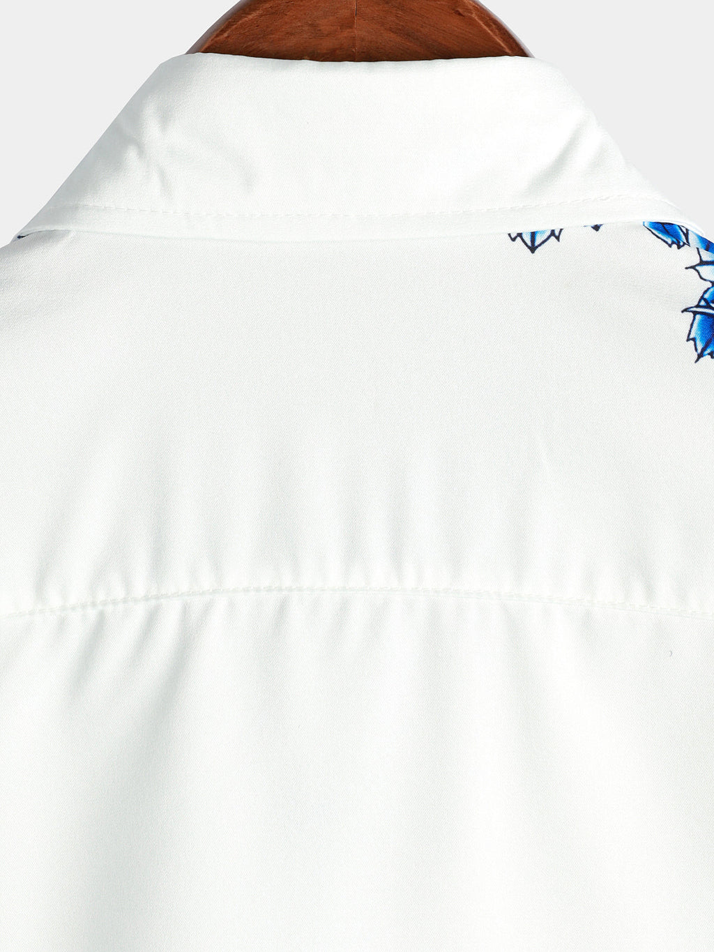Chemise Casual à Manches Courtes avec Boutons pour Homme en Bleu avec Imprimé Floral