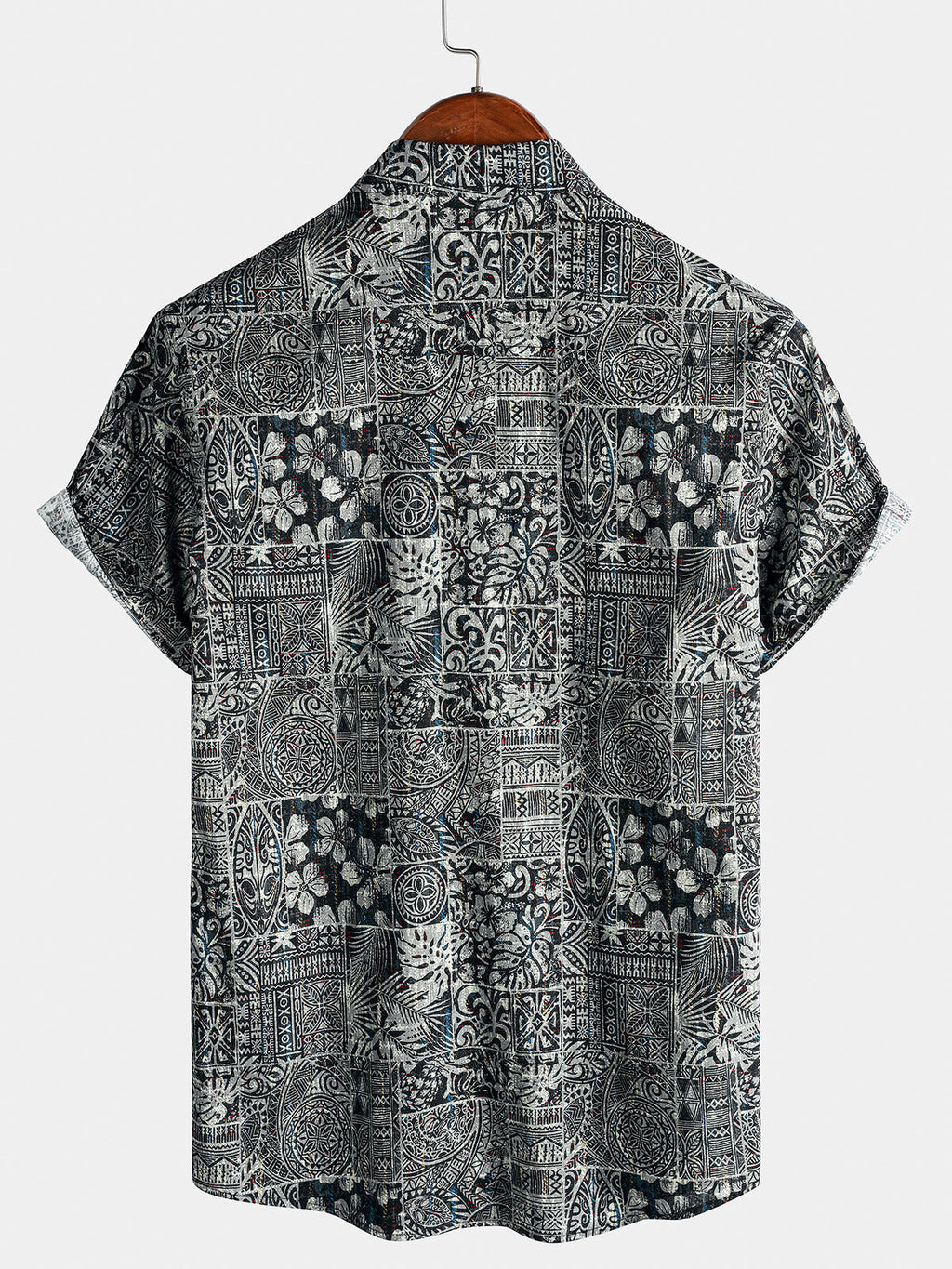 Chemise Homme à Motif Graphique Style Bohème Décontractée Manches Courtes