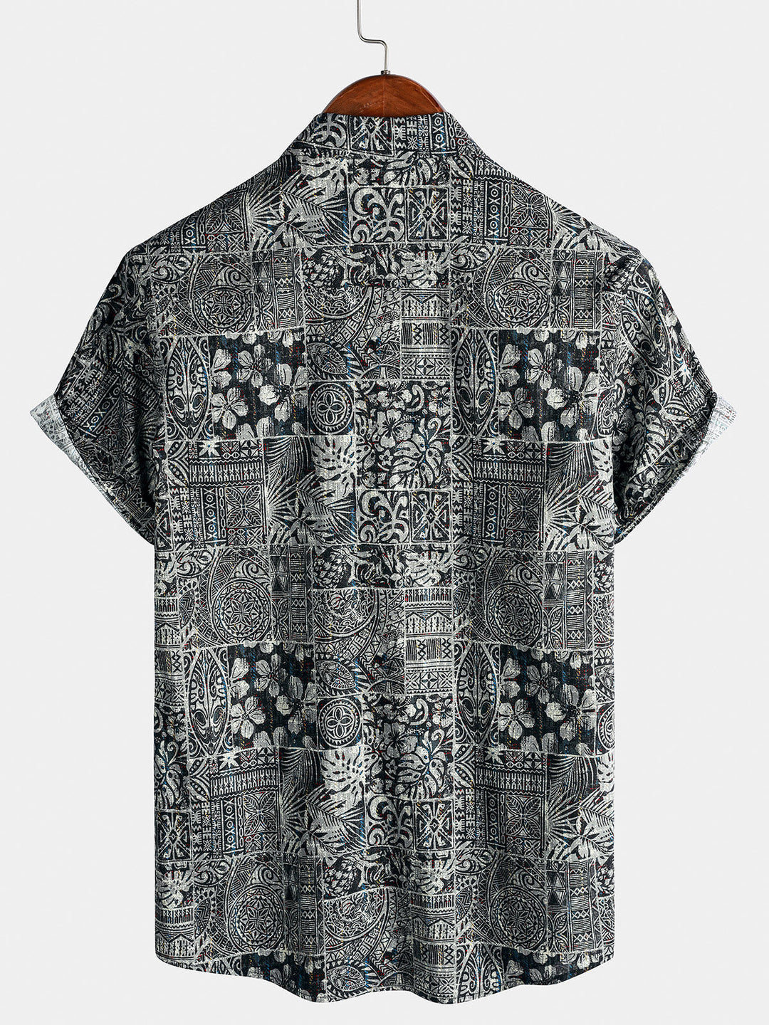 Chemise Homme à Motif Graphique Style Bohème Décontractée Manches Courtes