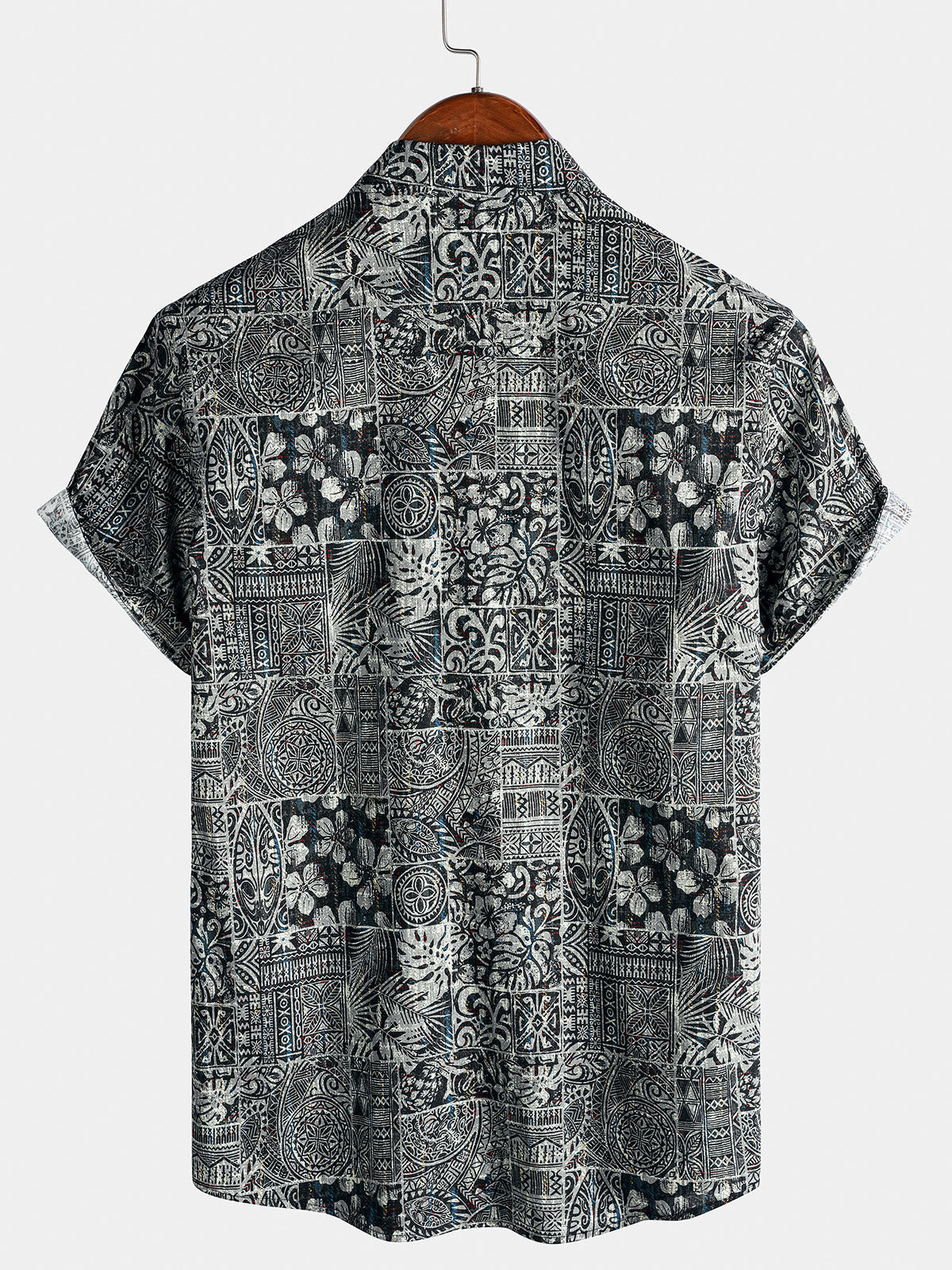 Chemise Homme à Motif Graphique Style Bohème Décontractée Manches Courtes
