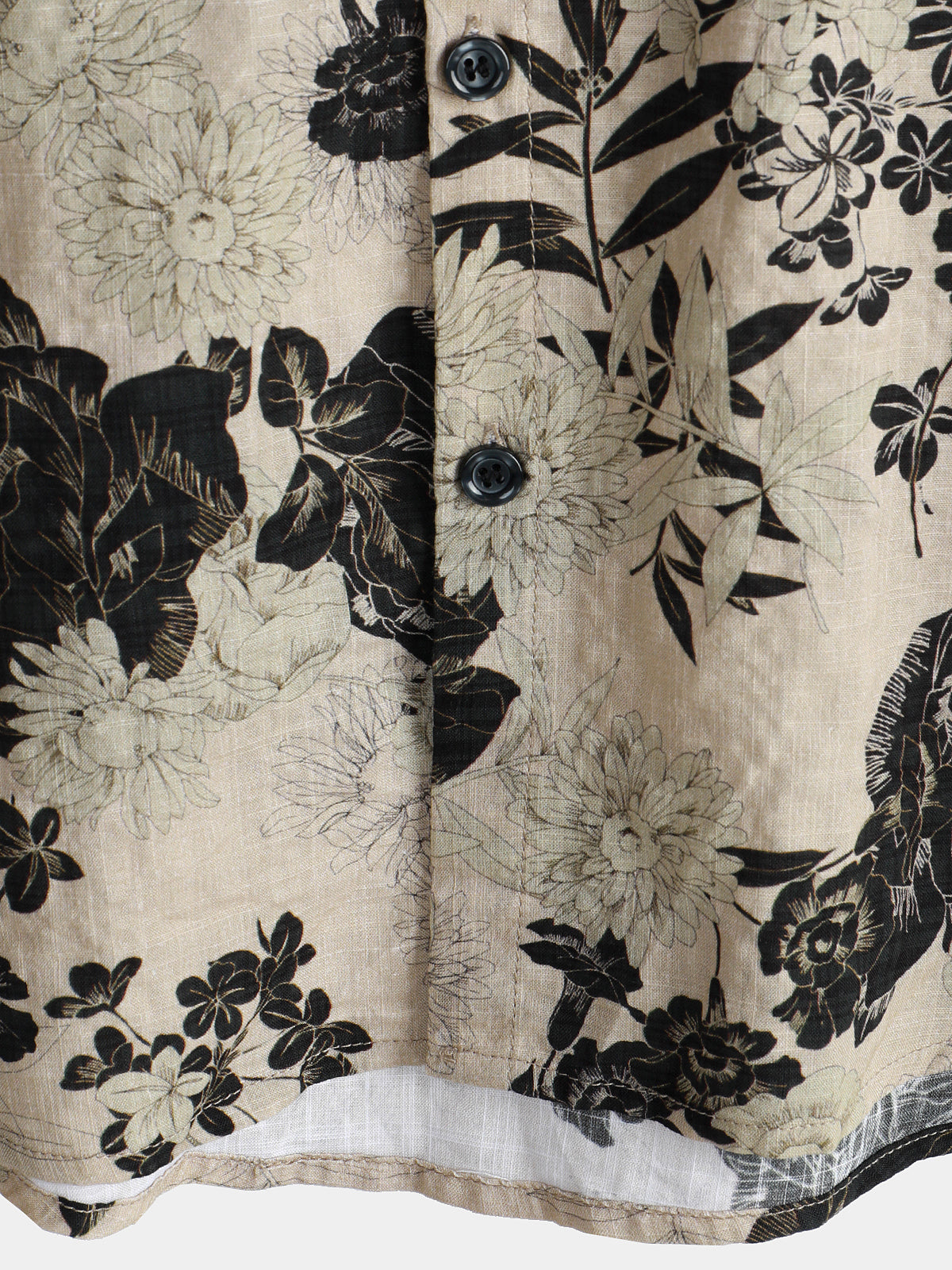 Chemise en coton de loisirs à manches courtes vintage à fleurs pour hommes