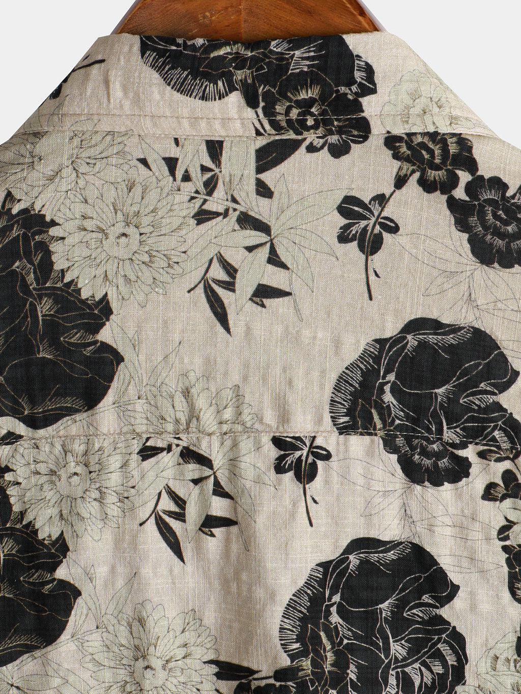 Chemise en coton de loisirs à manches courtes vintage à fleurs pour hommes