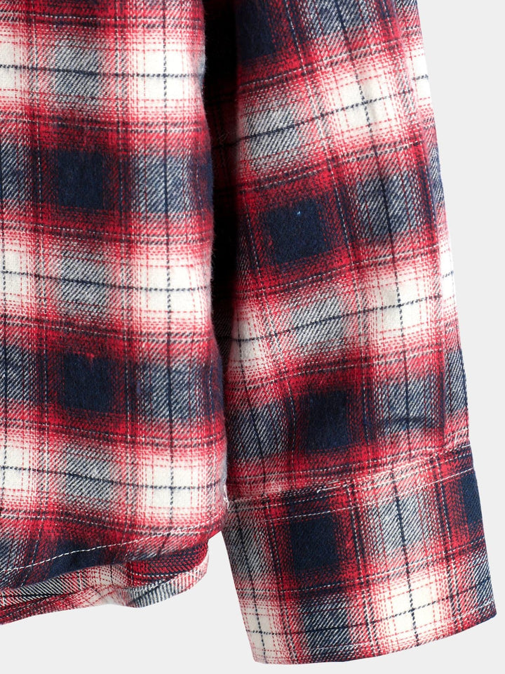 Chemise coupe classique en flanelle à carreaux
