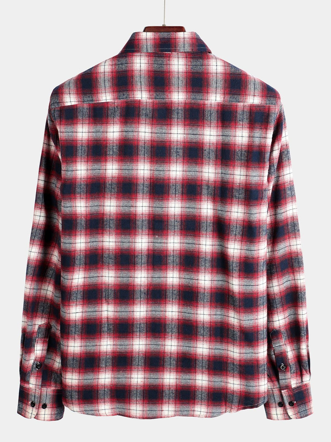 Chemise coupe classique en flanelle à carreaux