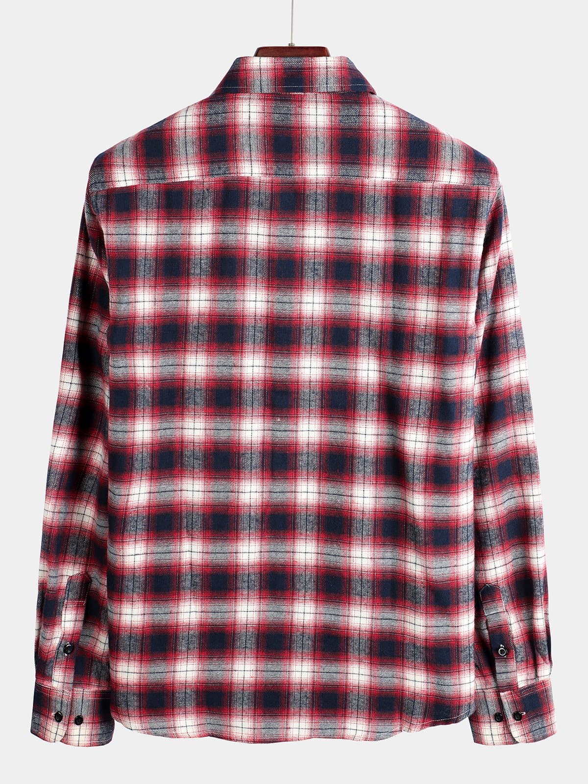 Chemise coupe classique en flanelle à carreaux