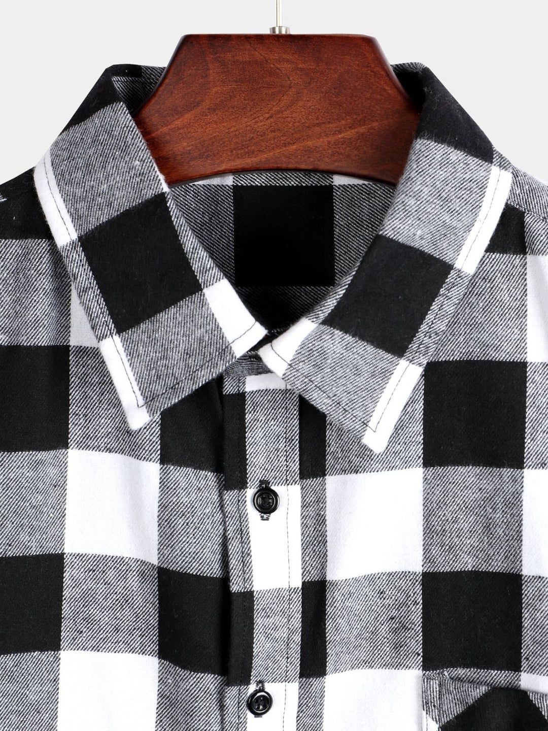 Chemise coupe classique en flanelle à carreaux