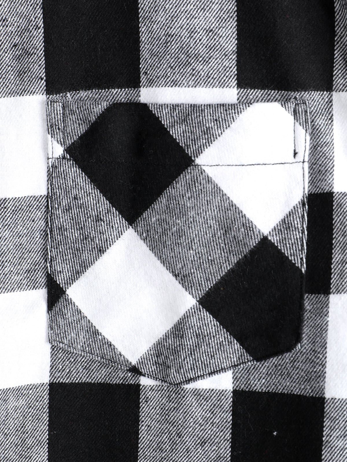 Chemise coupe classique en flanelle à carreaux