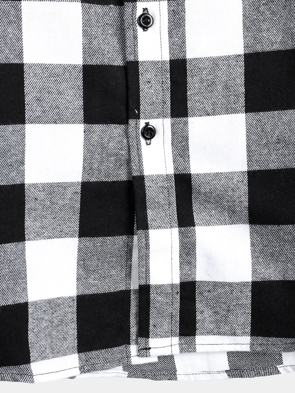 Chemise coupe classique en flanelle à carreaux