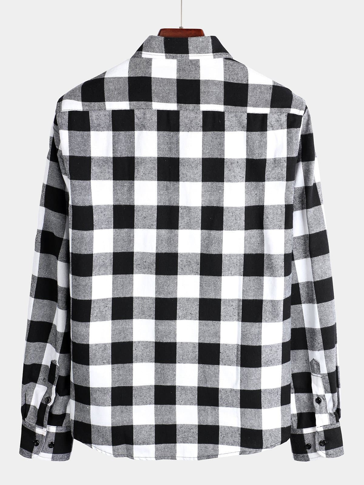 Chemise coupe classique en flanelle à carreaux