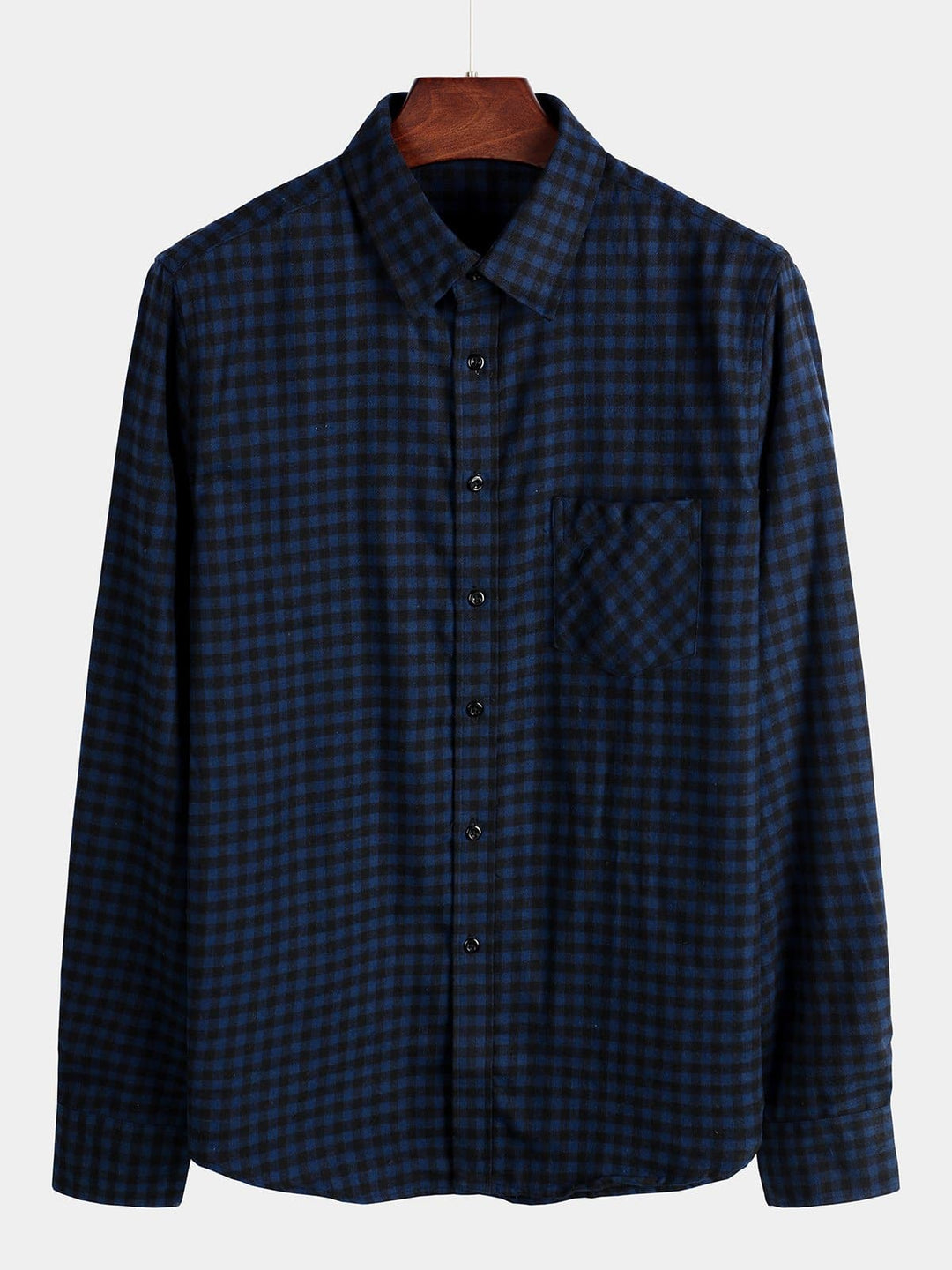 Chemise coupe classique en flanelle à carreaux