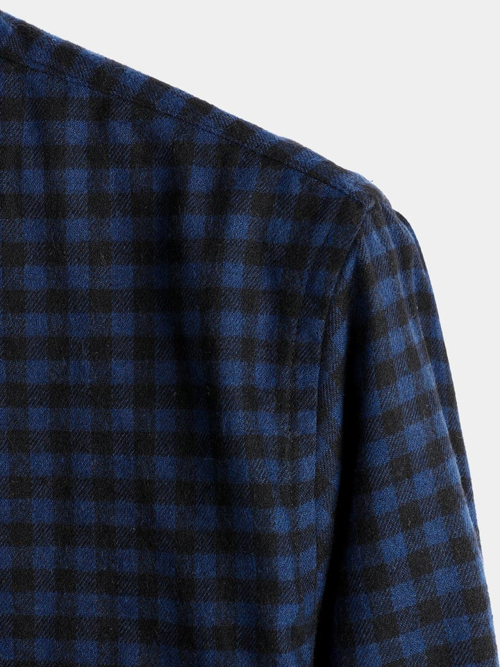 Chemise coupe classique en flanelle à carreaux