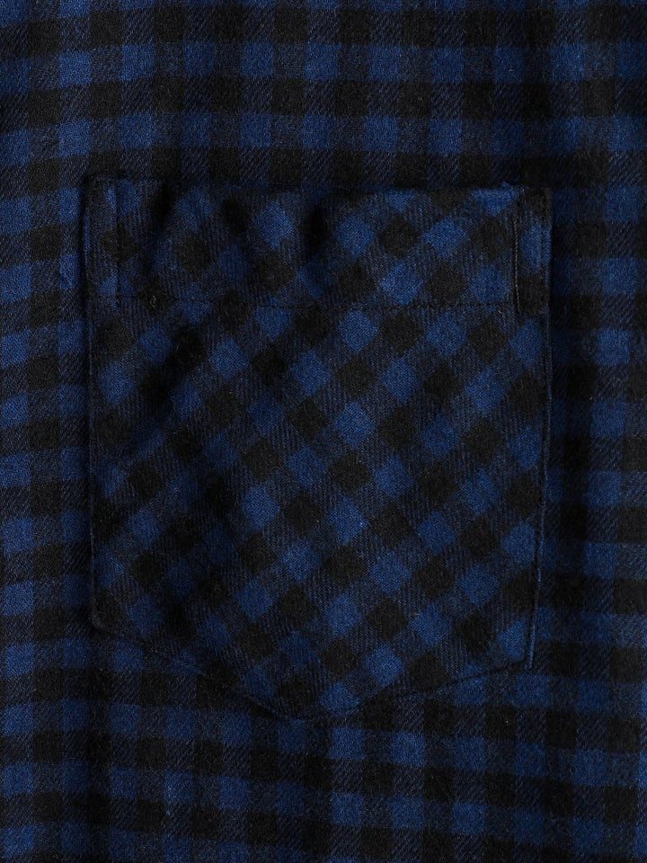 Chemise coupe classique en flanelle à carreaux