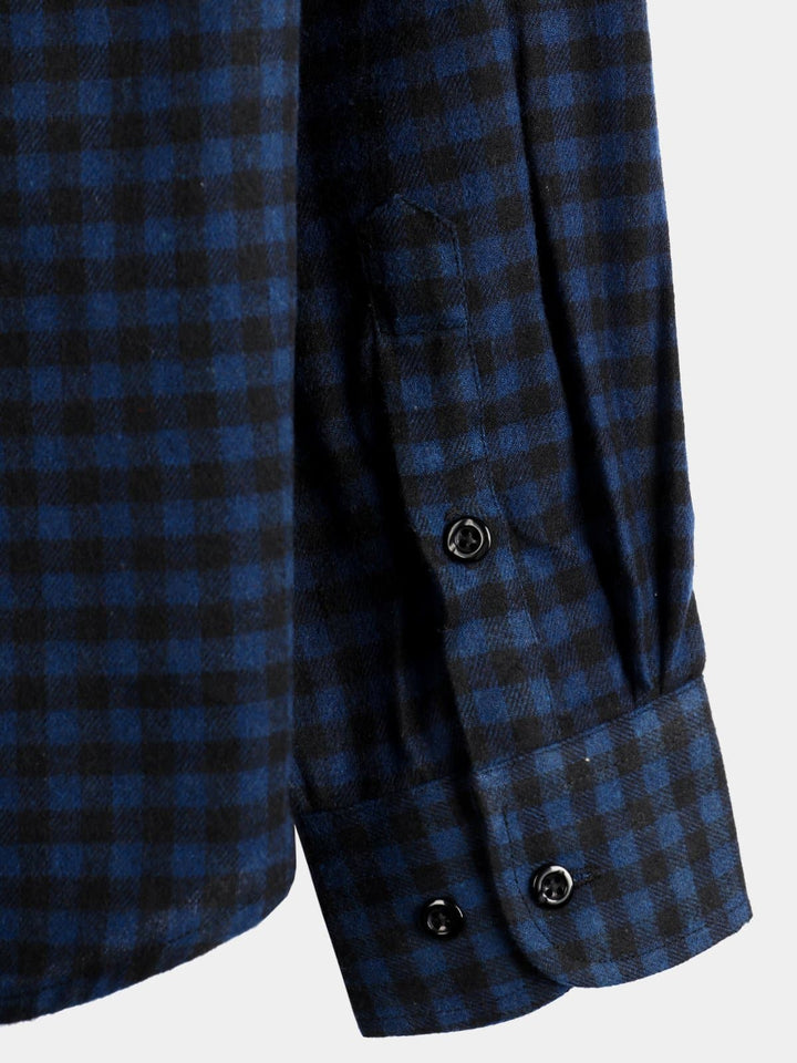 Chemise coupe classique en flanelle à carreaux