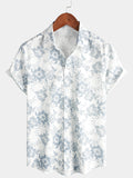Chemise d'Été Hawaïenne avec Imprimé Floral Vintage pour Homme