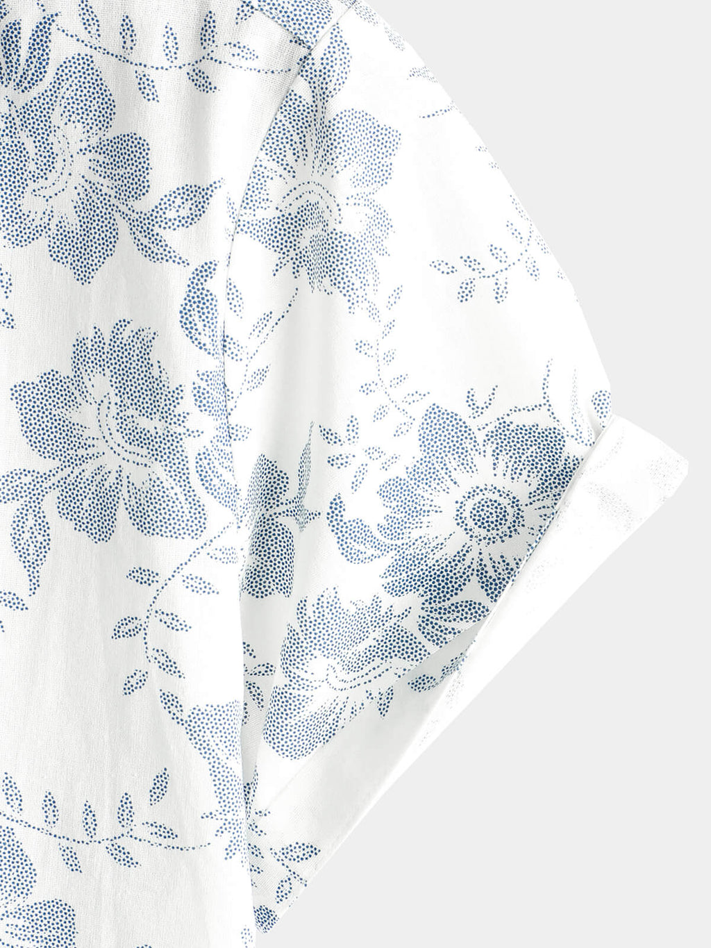 Chemise d'été hawaïenne blanche à manches courtes respirante en coton et lin pour hommes