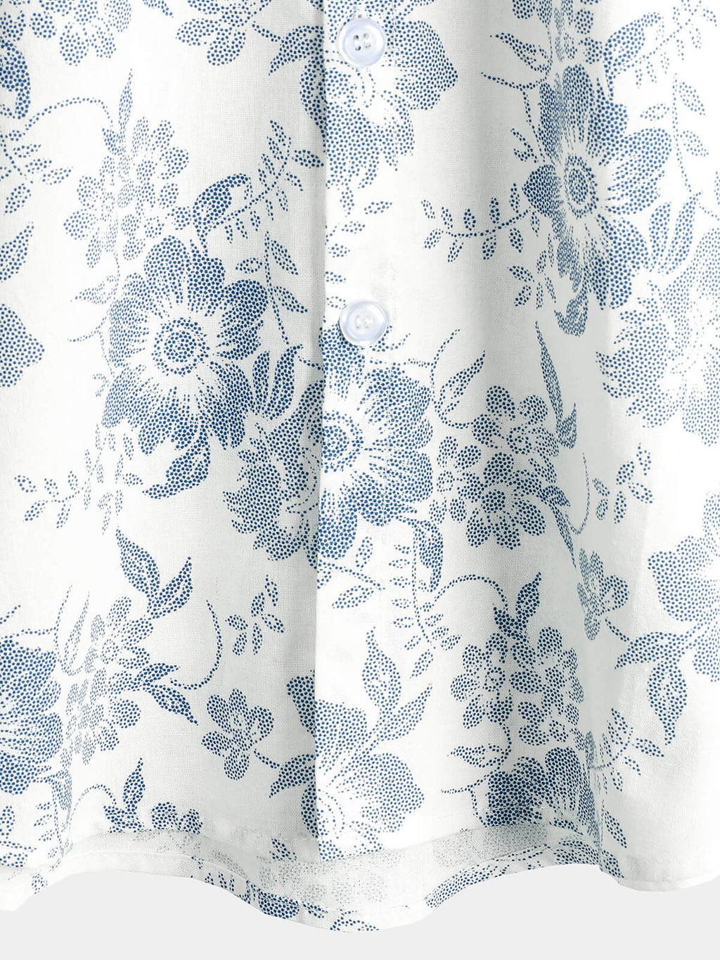 Chemise d'été hawaïenne blanche à manches courtes respirante en coton et lin pour hommes