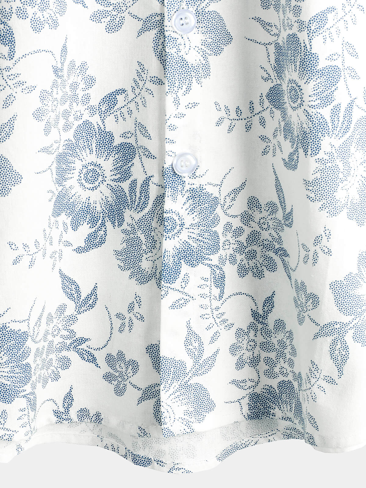 Chemise d'été hawaïenne blanche à manches courtes respirante en coton et lin pour hommes