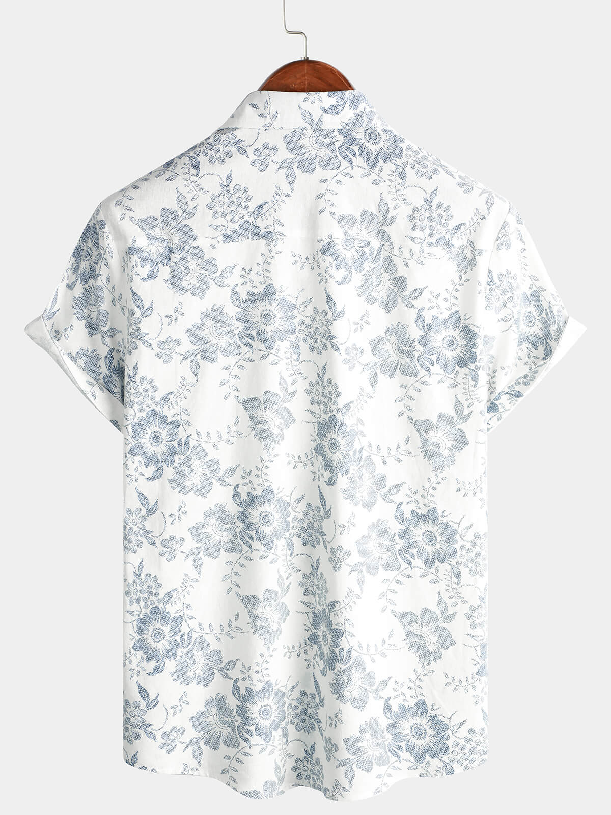 Chemise d'Été Hawaïenne avec Imprimé Floral Vintage pour Homme