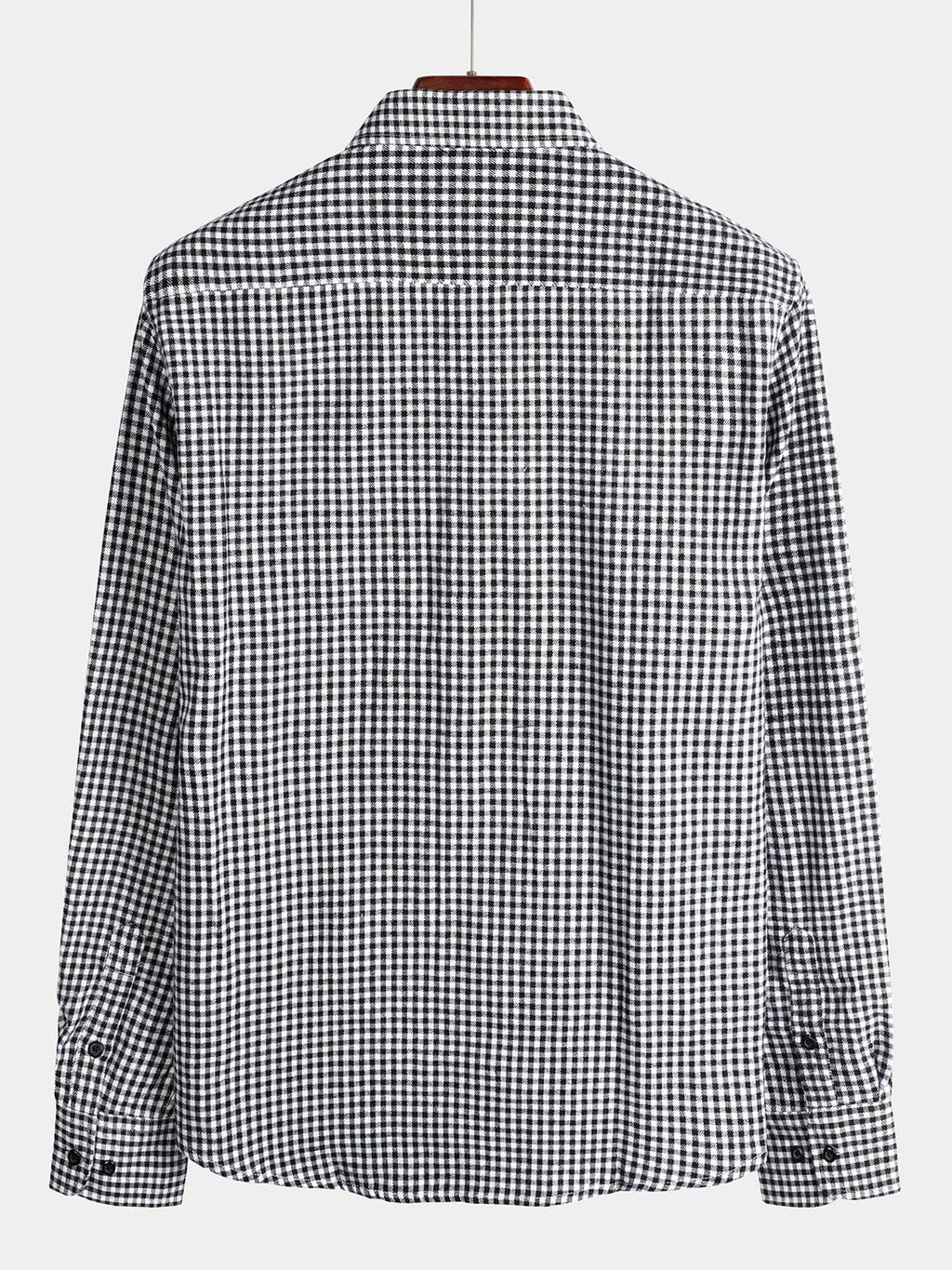 Chemise coupe classique en flanelle à carreaux
