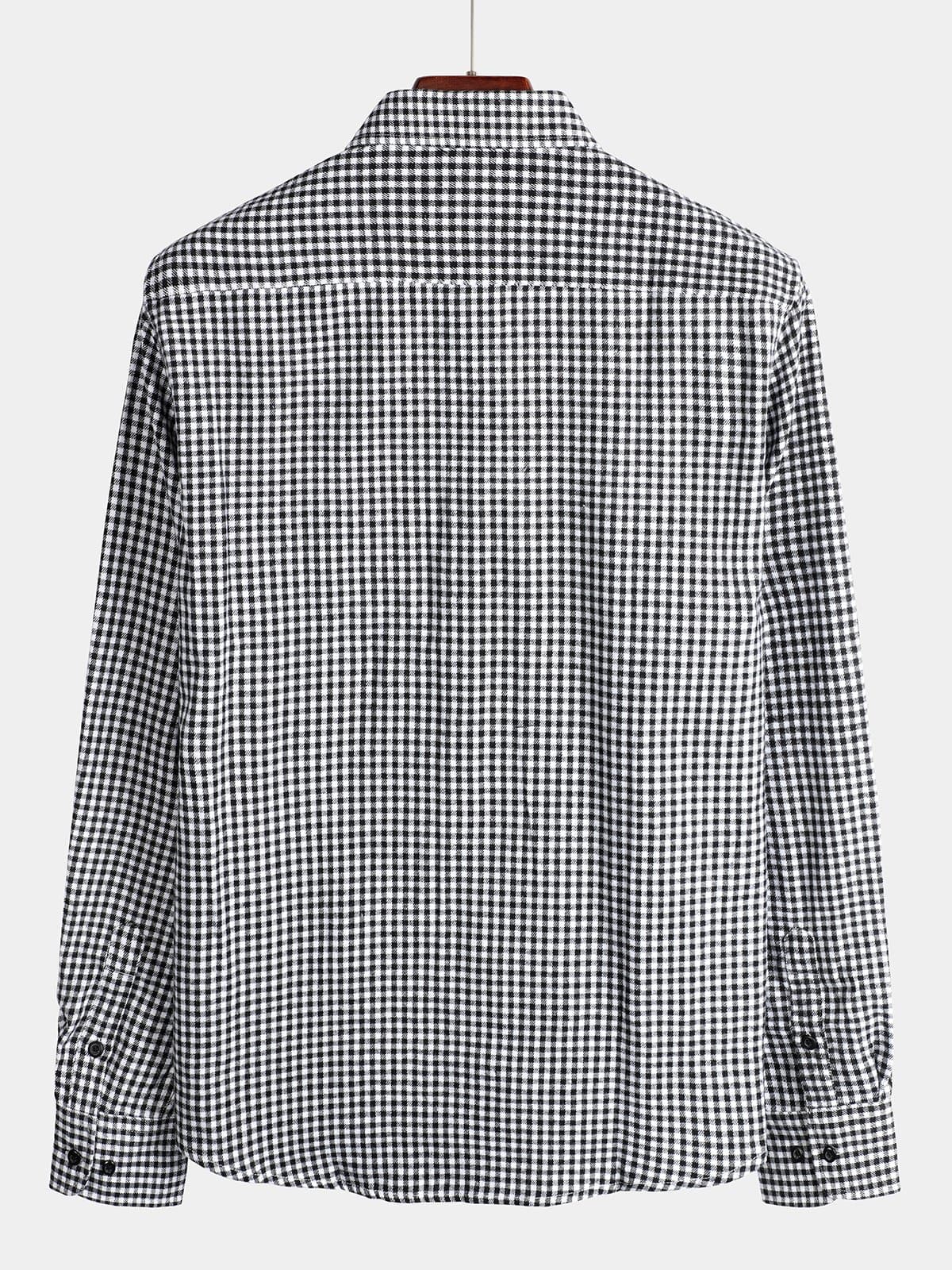 Chemise coupe classique en flanelle à carreaux