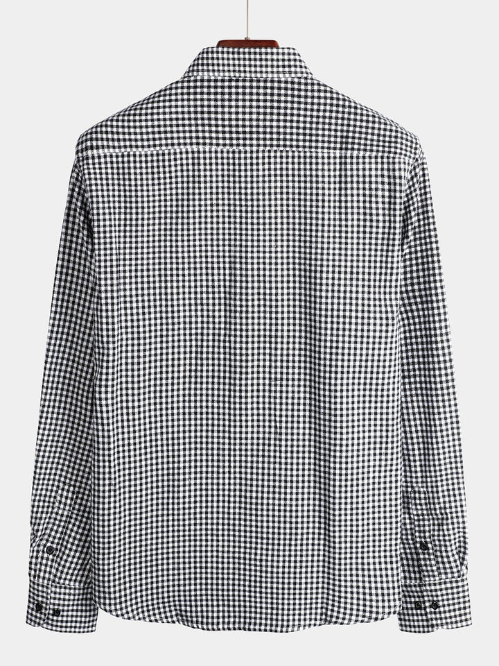 Chemise coupe classique en flanelle à carreaux