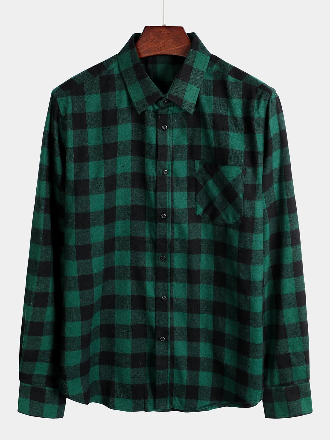 Chemise coupe classique en flanelle à carreaux