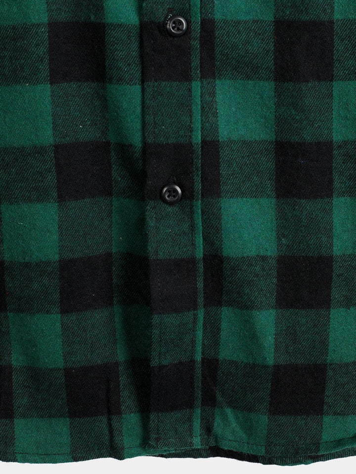 Chemise coupe classique en flanelle à carreaux
