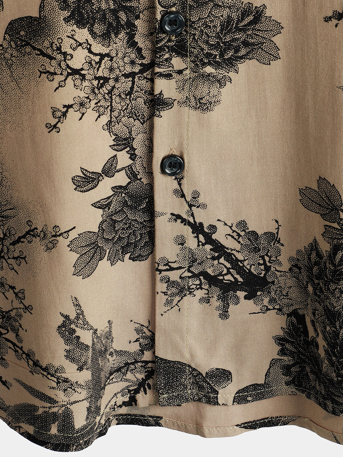 Chemise d'Été Hawaïenne Vintage en Bambou Floral pour Homme à Manches Courtes
