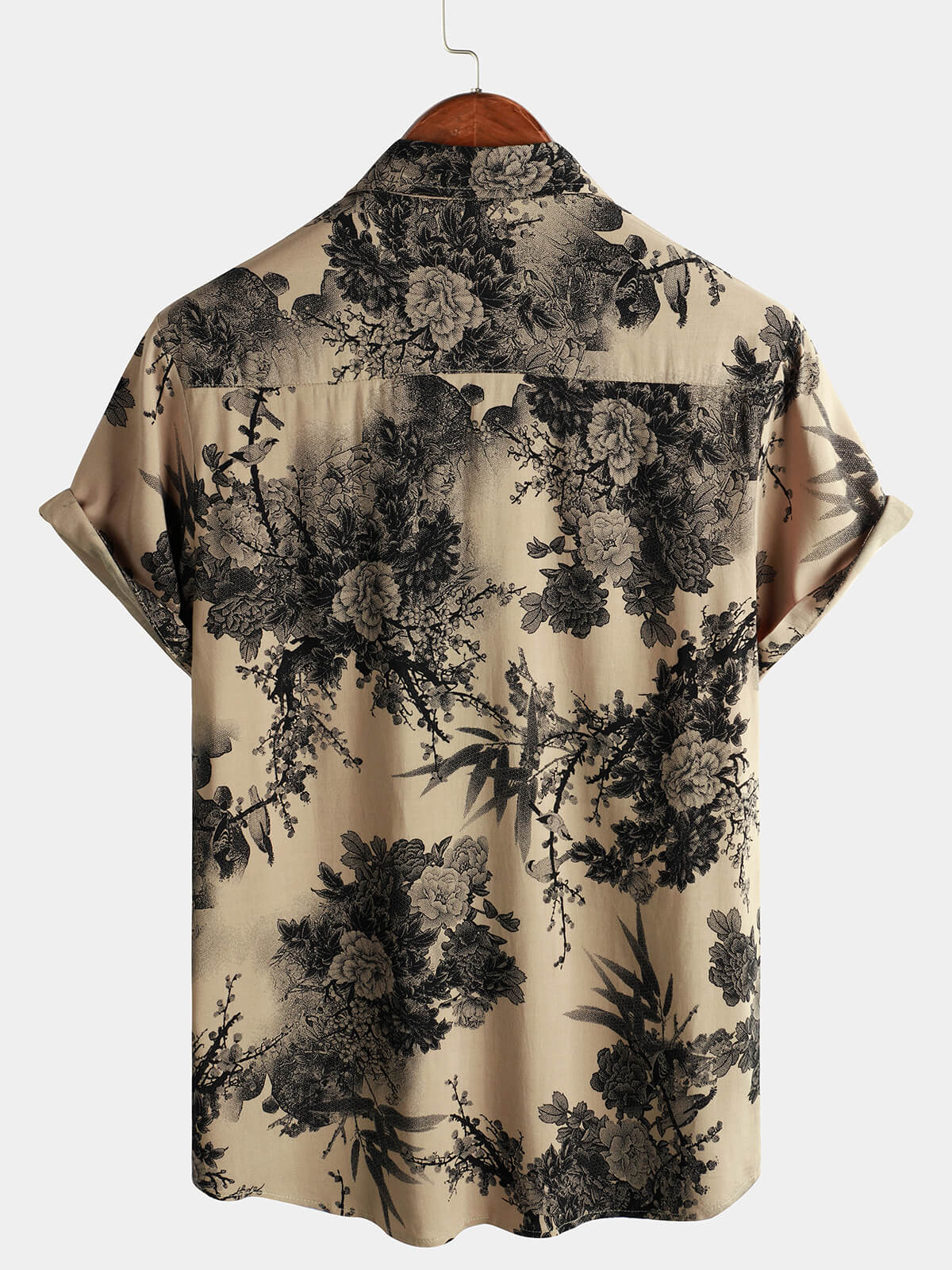 Chemise à manches courtes en rayonne hawaïenne pour homme