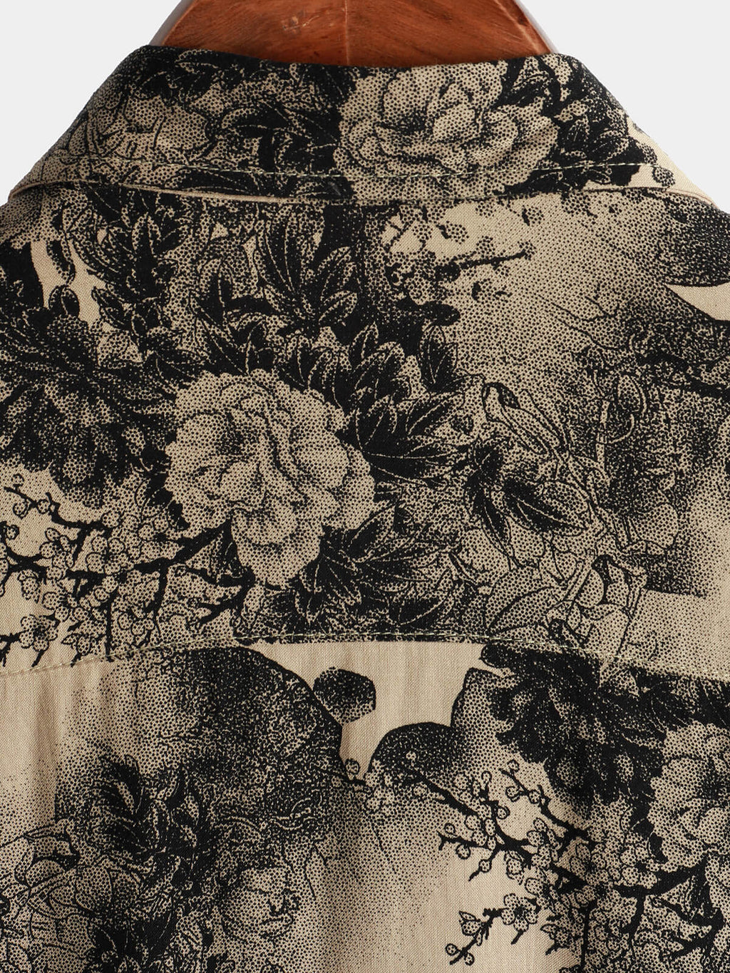 Chemise d'Été Hawaïenne Vintage en Bambou Floral pour Homme à Manches Courtes