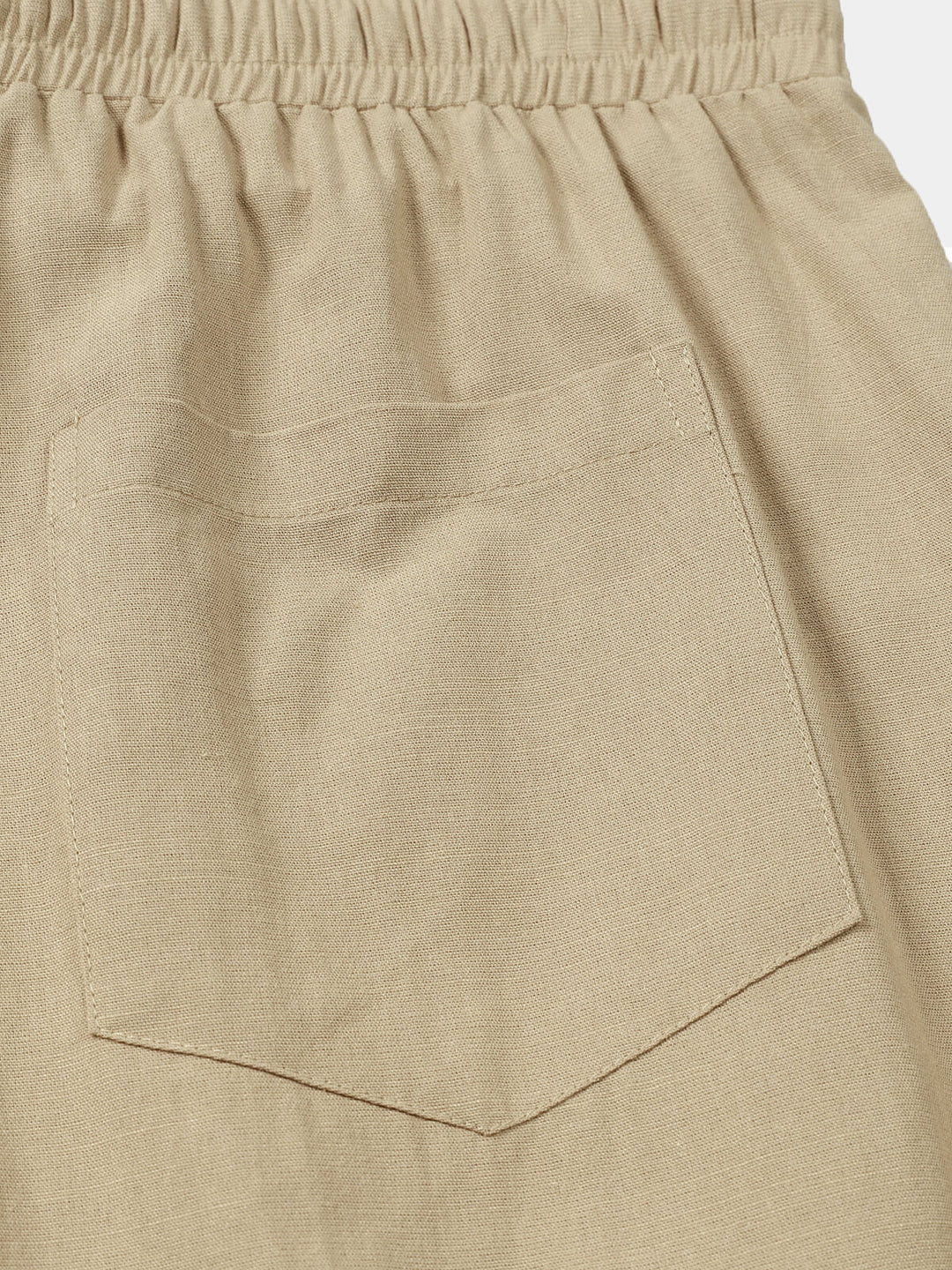 Pantalon Homme Décontracté Uni en Lin et Coton Léger Respirant