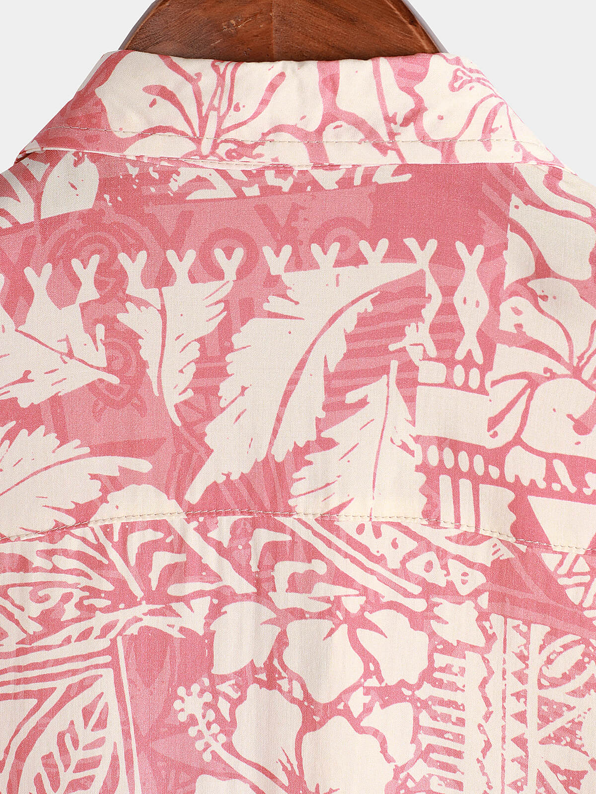 Chemise à Manches Courtes à Bouton Hawaïenne Florale Rose pour Homme