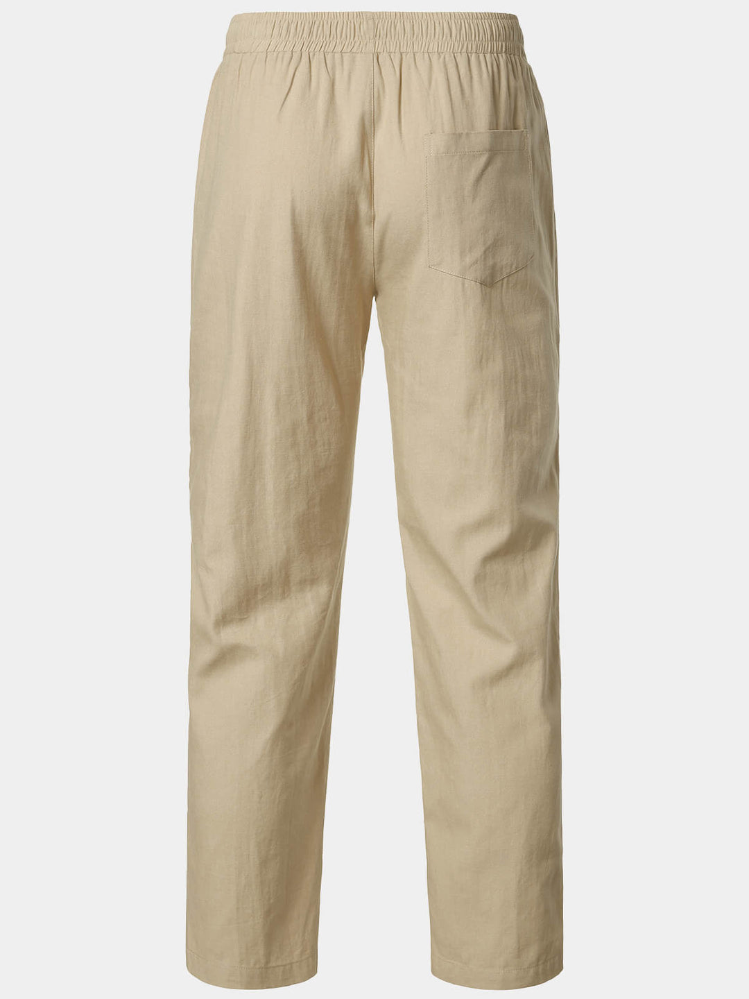 Pantalon Homme Décontracté Uni en Lin et Coton Léger Respirant
